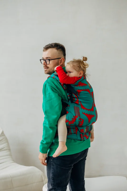 LennyPreschool Carrier, Preschool Size, jacquard weave (74% merino wool, 26% combed cotton) - EXPERIMENT no. 28 #babywearing