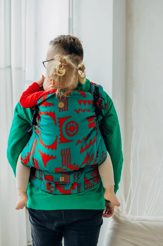 LennyPreschool Carrier, Preschool Size, jacquard weave (74% merino wool, 26% combed cotton) - EXPERIMENT no. 28 #babywearing