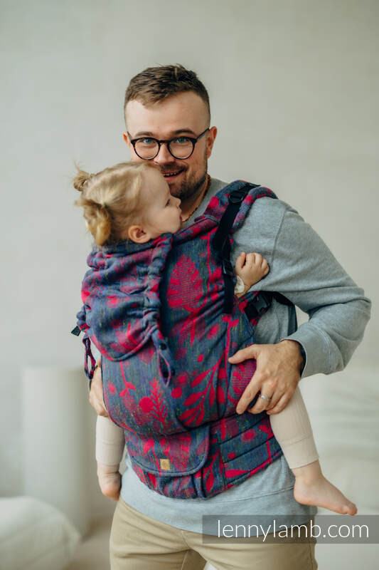 Nosidełko LennyPreschool  z tkaniny żakardowej, rozmiar preschool (45% jedwab tussah, 32% bawełna czesana,16% wełna merino, 5% jedwab, 2% kaszmir) - EKSPERYMENT nr 29 #babywearing