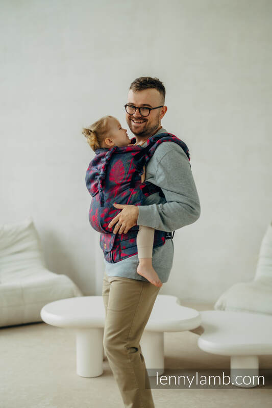 Nosidełko LennyPreschool  z tkaniny żakardowej, rozmiar preschool (45% jedwab tussah, 32% bawełna czesana,16% wełna merino, 5% jedwab, 2% kaszmir) - EKSPERYMENT nr 29 #babywearing