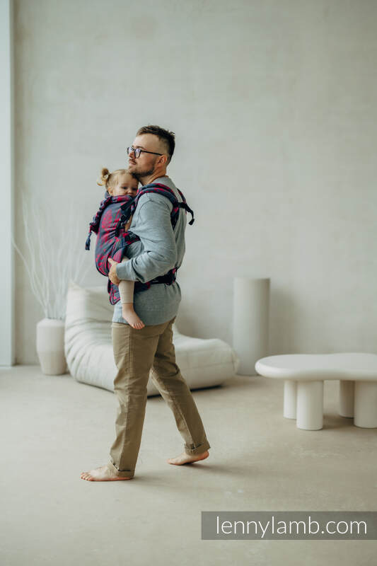 Mochila LennyPreschool, talla preschool, tejido jaqurad (45% seda tusor, 32% algodón peinado, 16% lana merino, 5% seda, 2% cachemira) - EXPERIMENT no. 29 #babywearing