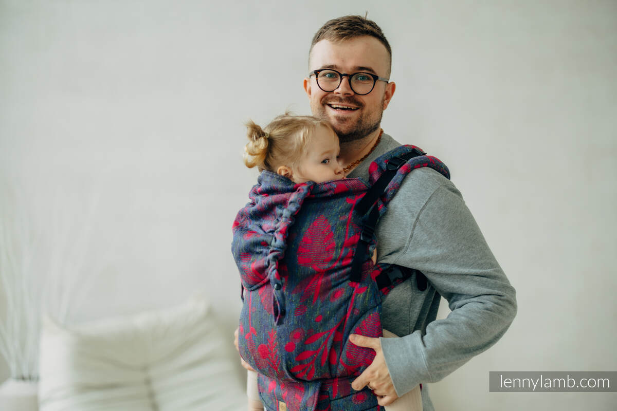 Nosidełko LennyPreschool  z tkaniny żakardowej, rozmiar preschool (45% jedwab tussah, 32% bawełna czesana,16% wełna merino, 5% jedwab, 2% kaszmir) - EKSPERYMENT nr 29 #babywearing