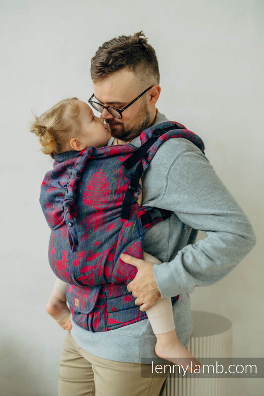 Mochila LennyPreschool, talla preschool, tejido jaqurad (45% seda tusor, 32% algodón peinado, 16% lana merino, 5% seda, 2% cachemira) - EXPERIMENT no. 29 #babywearing