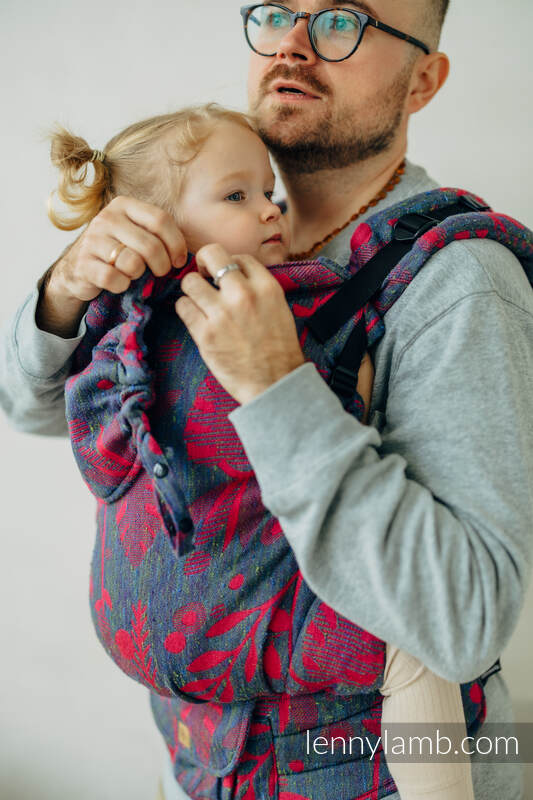 Nosidełko LennyPreschool  z tkaniny żakardowej, rozmiar preschool (45% jedwab tussah, 32% bawełna czesana,16% wełna merino, 5% jedwab, 2% kaszmir) - EKSPERYMENT nr 29 #babywearing