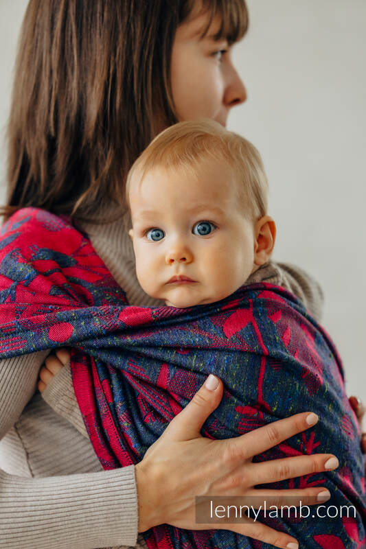 Baby Wrap, Jacquard Weave, (45% tussah silk, 32% combed cotton, 16% merino wool, 5% silk, 2% cashmere) - EXPERIMENT no. 29 - size S #babywearing