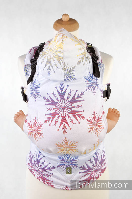 Ergonomic Carrier, Baby Size, jacquard weave 100% cotton - WINTER DREAM (REVERSE), Second Generation #babywearing