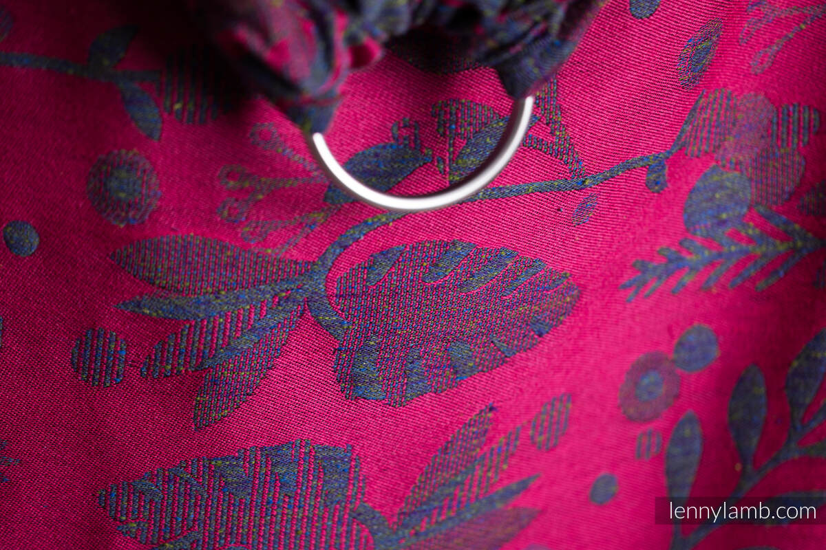 Bandolera de anillas, tejido Jacquard (45% seda tusor, 32% algodón peinado, 16% lana merino, 5% seda, 2% cachemira) con plegado simple - EXPERIMENT no.29 - standard 1.8m #babywearing