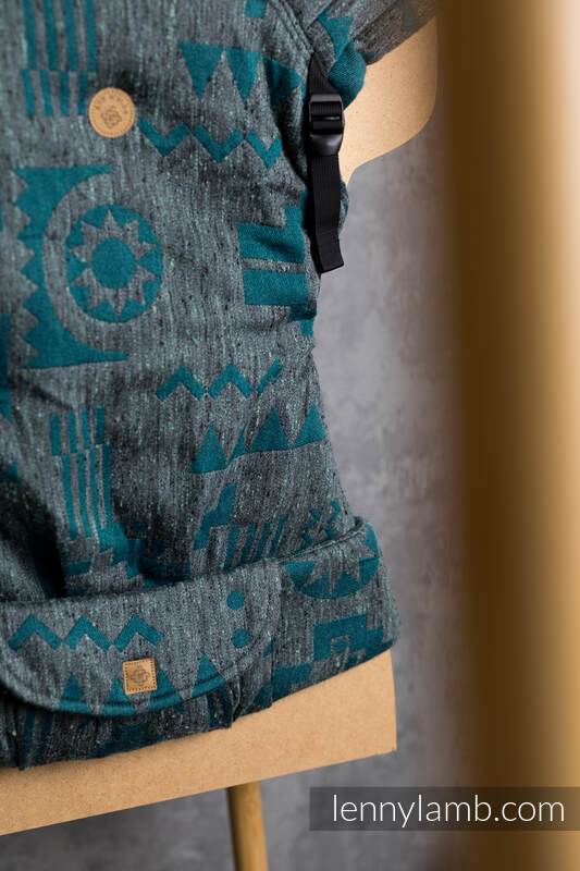 Porte-bébé LennyLight, taille standard, jacquard (45% soie tussah, 32% coton peigné, 16% laine mérinos, 5% soie, 2% cachemire) - EXPERIMENT no. 31 #babywearing