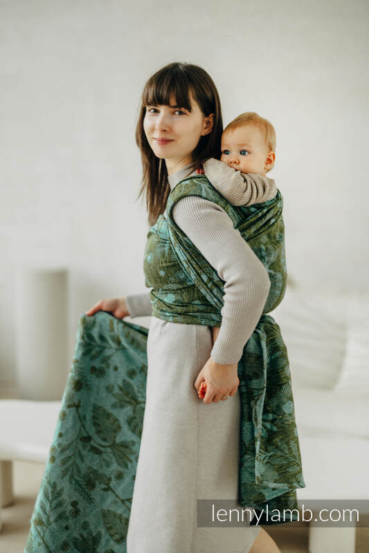 Fular, tejido jacquard, (38% seda tusor, 34% seda noil, 28% algodón peinado) - EXPERIMENT no.30 - size M #babywearing