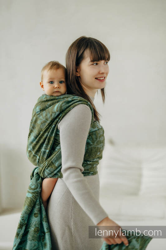 Fular, tejido jacquard, (38% seda tusor, 34% seda noil, 28% algodón peinado) - EXPERIMENT no.30 - size M #babywearing