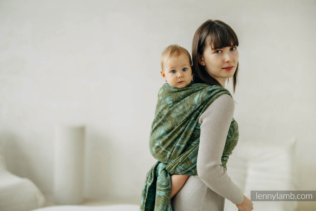 Baby Wrap, Jacquard Weave, (38% tussah silk, 34% noil silk, 28% combed cotton) - EXPERIMENT no. 30 - size M #babywearing