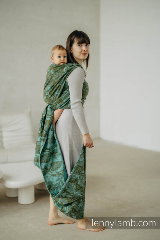 Baby Wrap, Jacquard Weave, (38% tussah silk, 34% noil silk, 28% combed cotton) - EXPERIMENT no. 30 - size M #babywearing