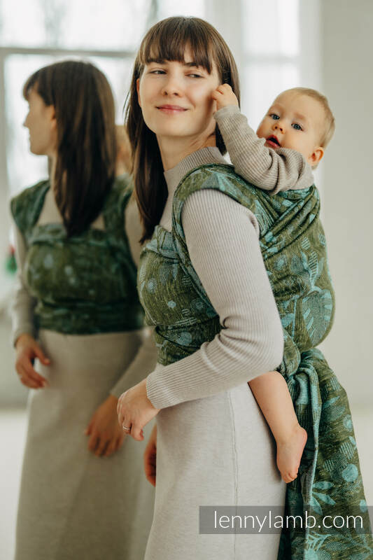 Fascia portabebè, tessitura Jacquard (38% seta tussah, 34% cascame di seta, 28% cotone pettinato) - EXPERIMENT no.28 - taglia M #babywearing