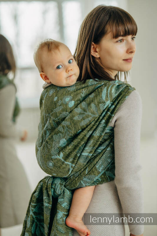 Baby Wrap, Jacquard Weave, (38% tussah silk, 34% noil silk, 28% combed cotton) - EXPERIMENT no. 30 - size M #babywearing