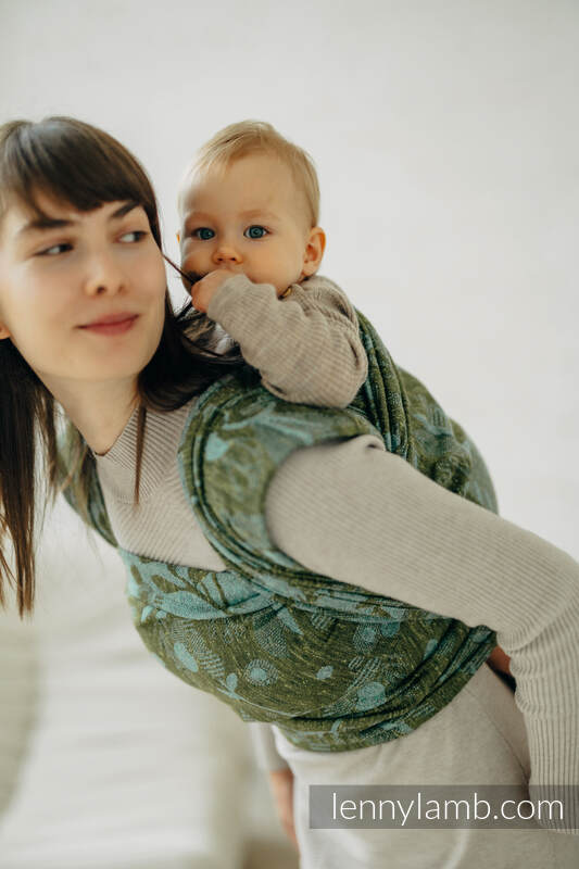 Fascia portabebè, tessitura Jacquard (38% seta tussah, 34% cascame di seta, 28% cotone pettinato) - EXPERIMENT no.28 - taglia M #babywearing