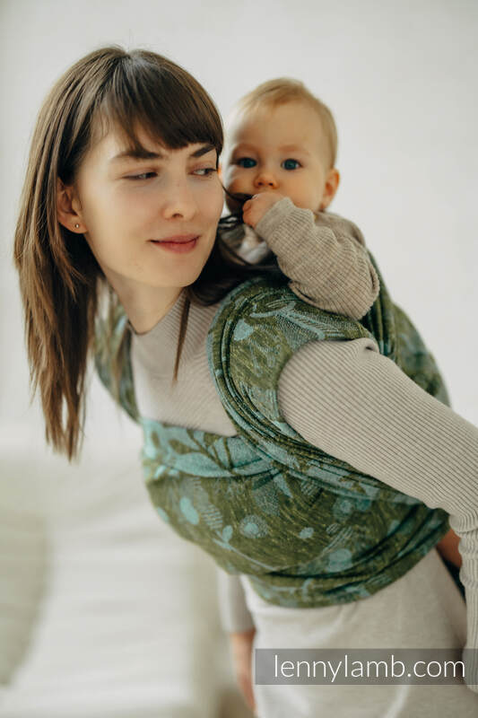 Baby Wrap, Jacquard Weave, (38% tussah silk, 34% noil silk, 28% combed cotton) - EXPERIMENT no. 30 - size M #babywearing