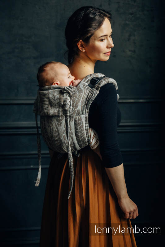 Onbuhimo SAD LennyLamb, talla estándar, jacquard (63% algodón, 37% seda) - SKETCHES OF NATURE - EPIC #babywearing