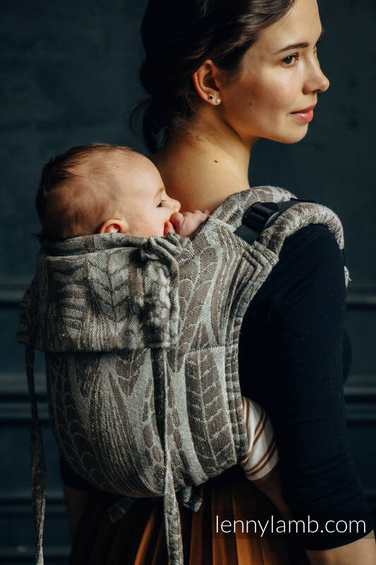 Lenny Buckle Onbuhimo baby carrier, toddler size, jacquard weave (63% cotton, 37% silk) - SKETCHES OF NATURE - EPIC #babywearing