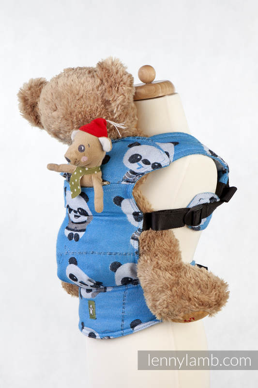 Nosidełko dla lalek z tkaniny chustowej - PANDA #babywearing