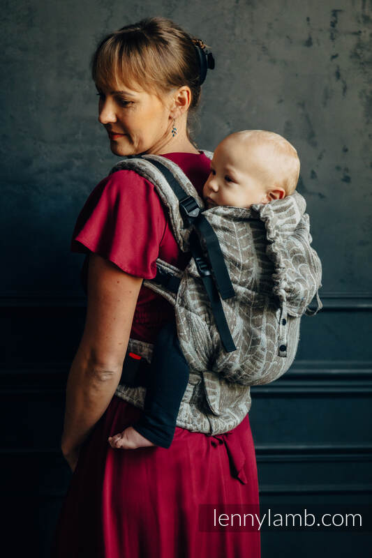 Porte-bébé LennyPreschool, taille preschool, jacquard (63% Coton, 37% Soie) - SKETCHES OF NATURE - EPIC #babywearing