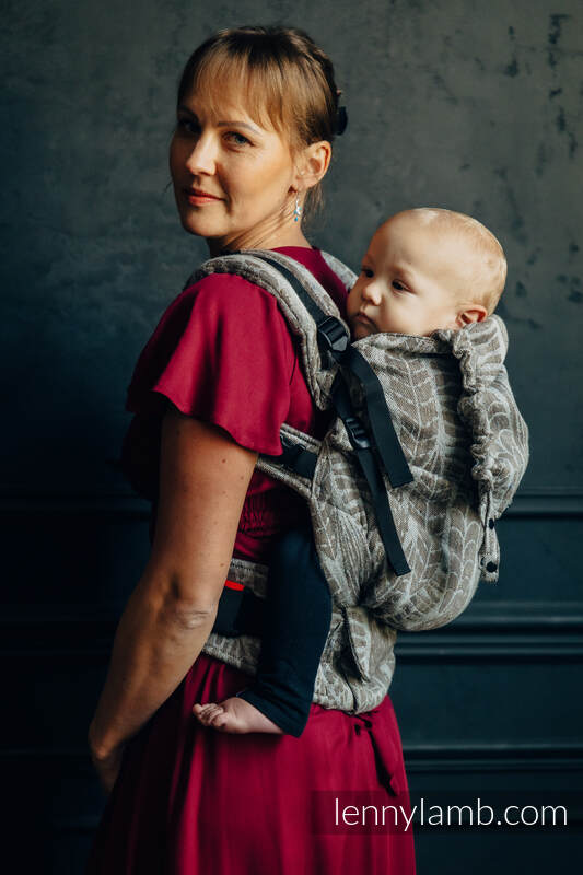 Mochila LennyPreschool, talla preschool, tejido jaqurad (63% algodón, 37% seda) - SKETCHES OF NATURE - EPIC #babywearing