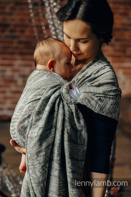 Ring Sling, Jacquard Weave, with gathered shoulder (63% cotton, 37% silk) - SKETCHES OF NATURE - EPIC - standard 1.8m #babywearing