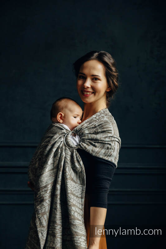 Ring Sling, Jacquard Weave, with gathered shoulder (63% cotton, 37% silk) - SKETCHES OF NATURE - EPIC - standard 1.8m #babywearing