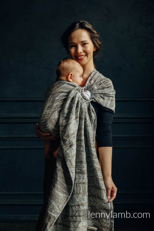 Ring Sling, Jacquard Weave, with gathered shoulder (63% cotton, 37% silk) - SKETCHES OF NATURE - EPIC - standard 1.8m #babywearing