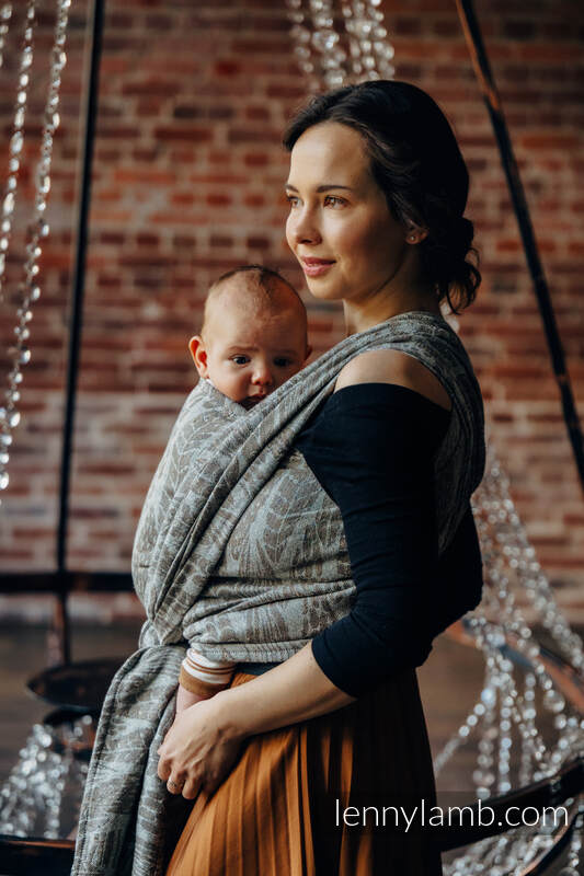 Baby Wrap, Jacquard Weave (63% cotton, 37% silk) - SKETCHES OF NATURE - EPIC - size XL #babywearing