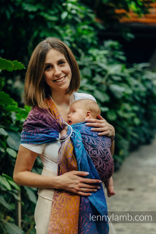 RingSling, Jacquardwebung (100% Baumwolle), mit Raffung an den Ringen - INFINITY - ROLLER - standard 1.8m #babywearing