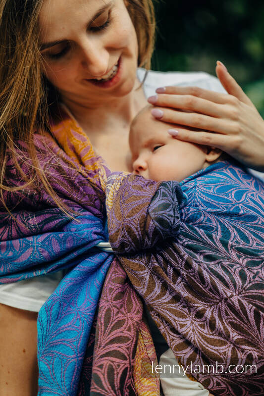 RingSling, Jacquardwebung (100% Baumwolle), mit Raffung an den Ringen - INFINITY - ROLLER - standard 1.8m #babywearing