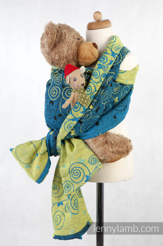 Żakardowa chusta dla lalek, 100% bawełna - ZŁOTA KSIĘŻNICZKA #babywearing