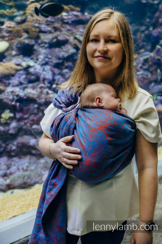 Ring Sling, Jacquard Weave (100% cotton), with gathered shoulder - RAPUNZEL - SWIRL - standard 1.8m #babywearing