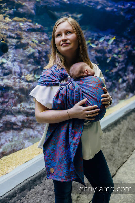 Ring Sling, Jacquard Weave (100% cotton), with gathered shoulder - RAPUNZEL - SWIRL - standard 1.8m #babywearing