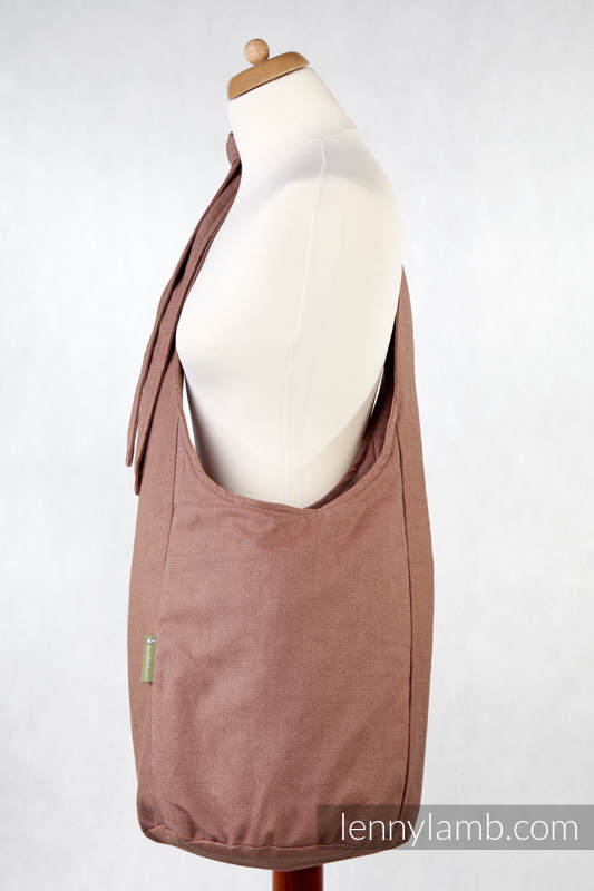 Hobo Bag made of woven fabric, 100% cotton - DIAMOND BROWN #babywearing