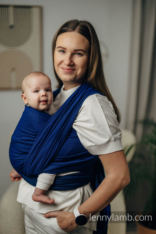 Baby Sling - COBALT, Herringbone Weave, 100% cotton, size XL #babywearing