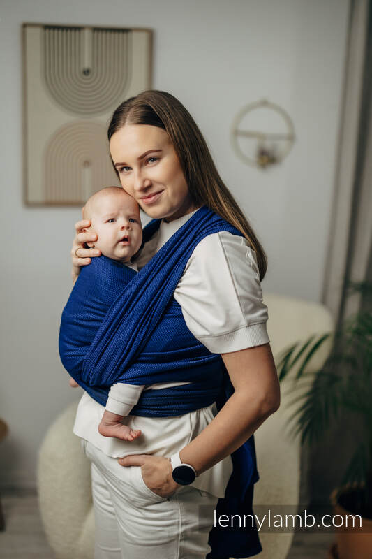 Baby Sling - COBALT, Herringbone Weave, 100% cotton, size L #babywearing