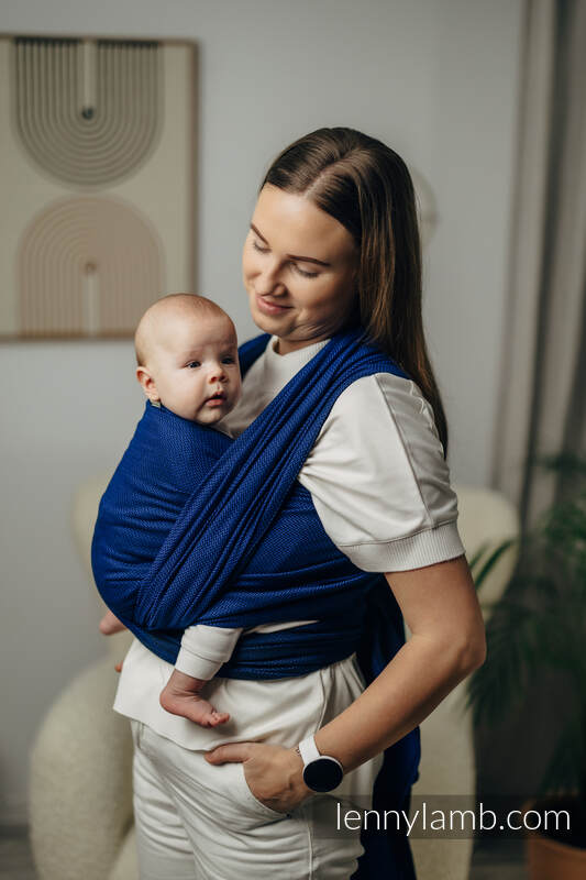 Baby Sling - COBALT, Herringbone Weave, 100% cotton, size XL #babywearing