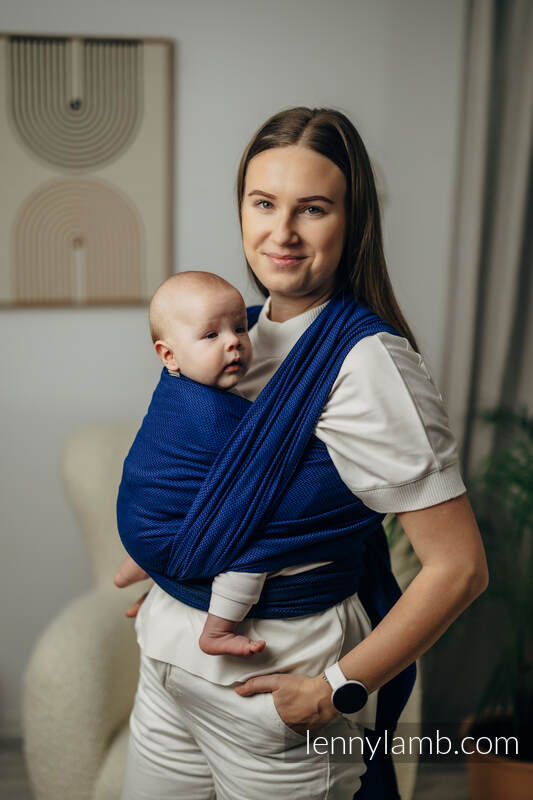 Baby Sling - COBALT, Herringbone Weave, 100% cotton, size XL #babywearing