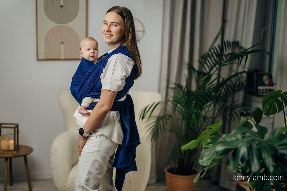 Baby Sling - COBALT, Herringbone Weave, 100% cotton, size XL #babywearing