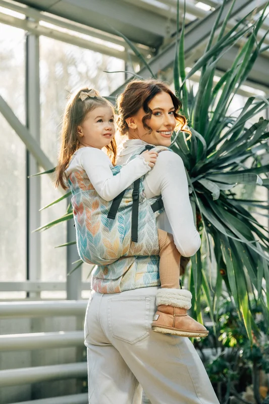 LennyPreschool Carrier, Preschool Size, jacquard weave (100% cotton) - TANGLED - PLAIT #babywearing