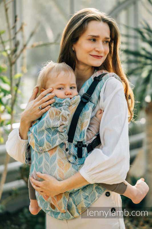 LennyUpGrade Tragehilfe, Größe Standard, Jacquardwebung, 100% Baumwolle - TANGLED - PLAIT #babywearing