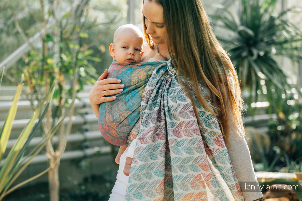 Fascia ad anelli, tessitura Jacquard (100% cotone), spalla aperta - TANGLED - PLAIT - taglia standard 1.8m #babywearing