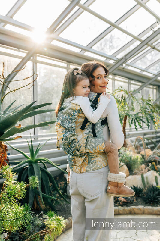 Nosidełko LennyPreschool  z tkaniny żakardowej 100% bawełna, rozmiar preschool - RAINFOREST - SELVA #babywearing