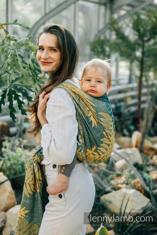 Baby Wrap, Jacquard Weave (100% cotton) - RAINFOREST - SELVA - size L #babywearing