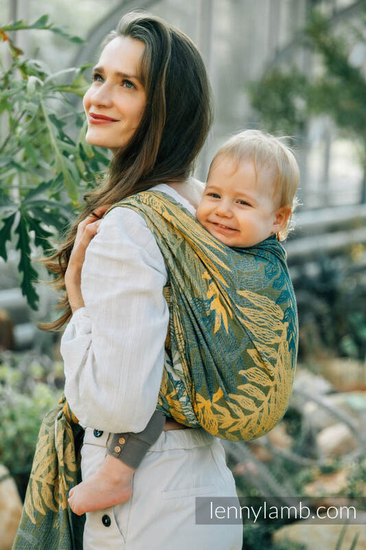 Żakardowa chusta do noszenia dzieci, 100% bawełna - RAINFOREST - SELVA - rozmiar L #babywearing