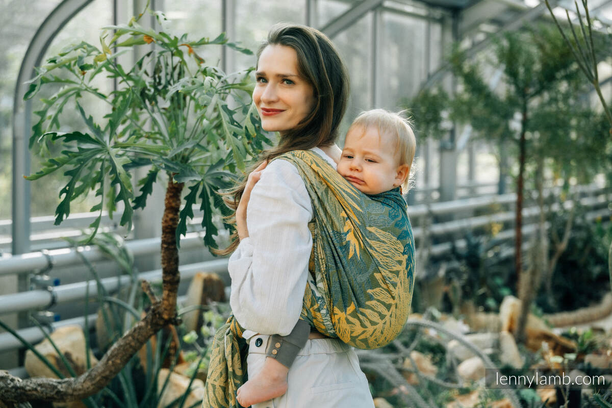 Écharpe, jacquard (100% coton) - RAINFOREST - SELVA - taille L #babywearing