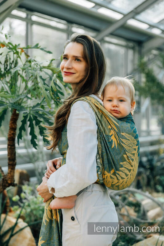 Żakardowa chusta do noszenia dzieci, 100% bawełna - RAINFOREST - SELVA - rozmiar XL #babywearing