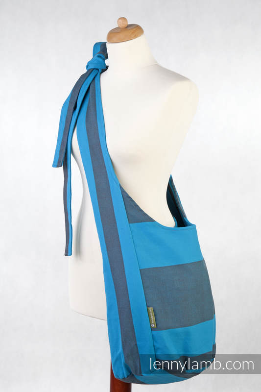 Hobo Bag made of woven fabric, 100% cotton - OCEAN DEPTH #babywearing
