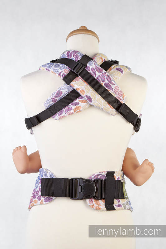 Nosidełko Ergonomiczne z tkaniny żakardowej 100% bawełna , Baby Size, KOLORY ŻYCIA - Druga Generacja #babywearing